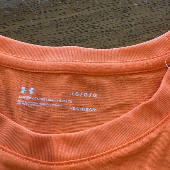 NEW Women's Under Armour Orange Tee - Size L - Picture 3 of 5